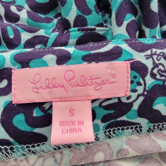 Lilly Pulitzer Women's Adalie Leopard Print Wrap Dress size S Short Sleeve - Picture 9 of 10